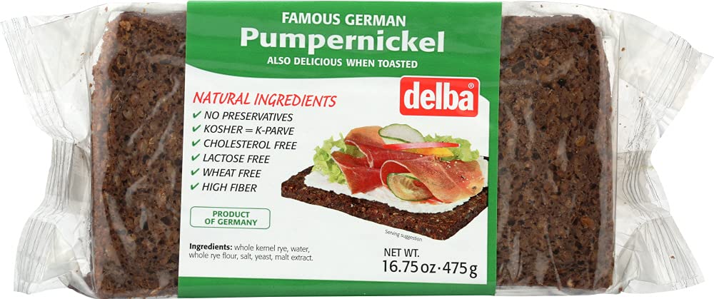 Delba Famous German Pumpernickel Bread, 16.75 Ounce (Pack of 12)