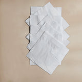 200 Count Napkins 2 Ply Plain White Beverage Napkins Disposable Four Fold Cocktails Paper Napkins 4.9" X 4.9" folded for Party and Every Day Use