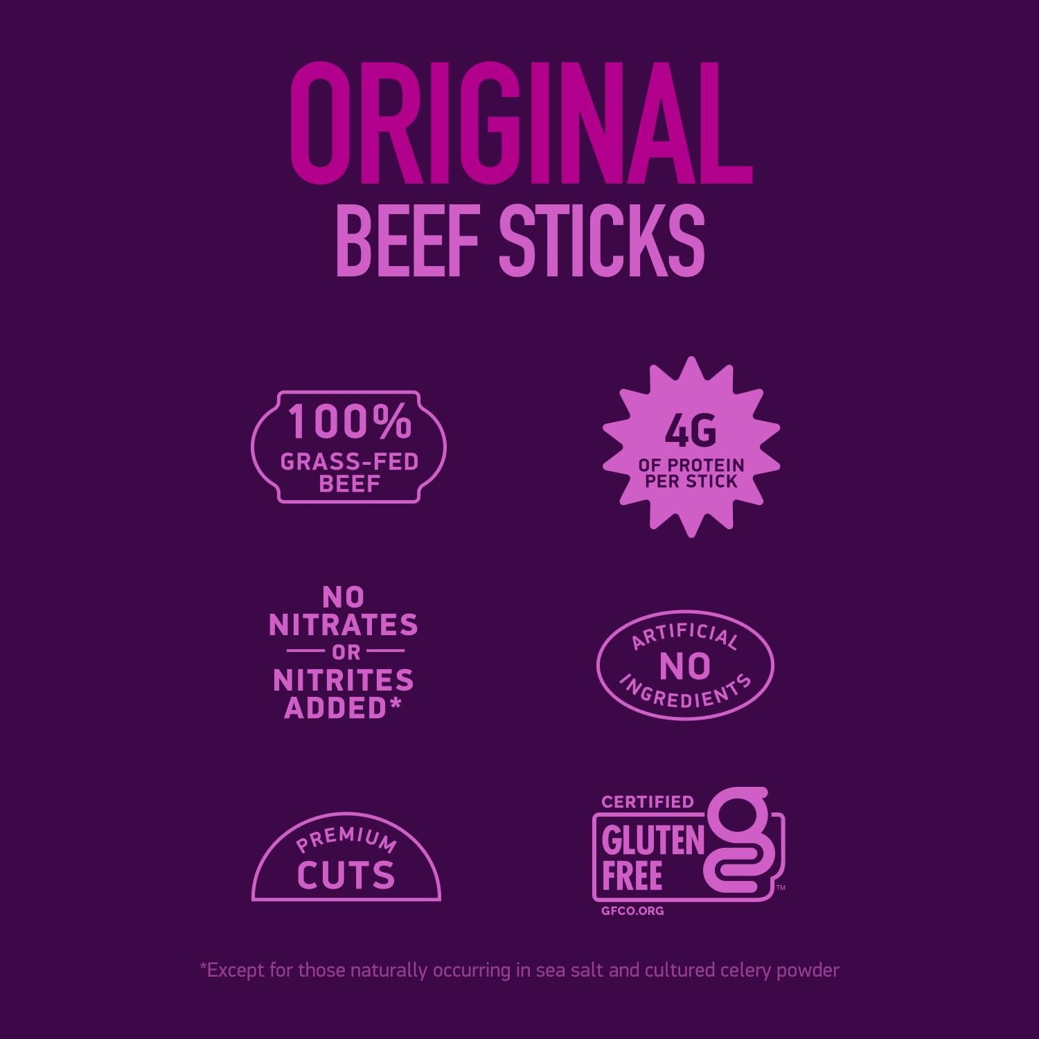 Krave, Meat Sticks Minis, Original Beef flavor - (0.5 Ounce Sticks, Pack of 12) - 100% Grass Fed Beef, 45 Calories Per Stick, Good Source of Protein