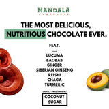 Mandala Superfood Bean-to-Bar Chocolate (2.2 oz Bar) Dairy-Free, Organic, Artisan, Healthy, Vegan, Made with Adaptogens (Cloud Forest, 3-pack)