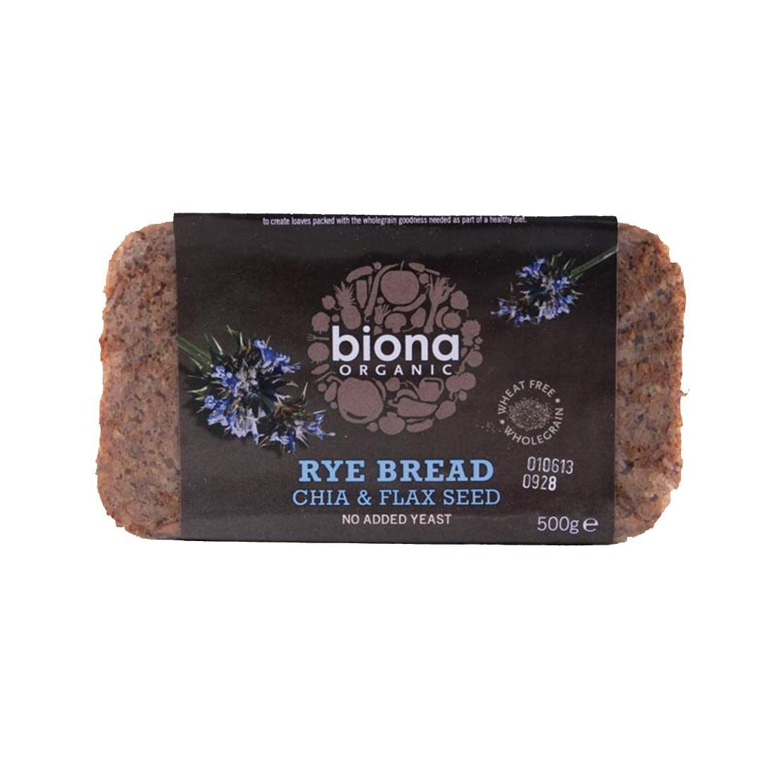 Biona Organic Rye Bread with Chia & Flax Seed 500g-2 Pack