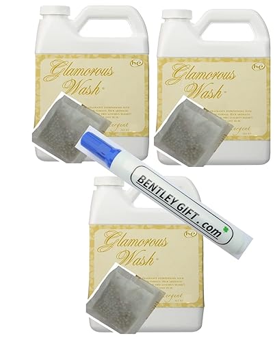 Tyler Candle Glamorous Wash Laundry Detergent 4oz Bundle (Diva, Kathina, High Maintenance) Dryer Sachet Pouches