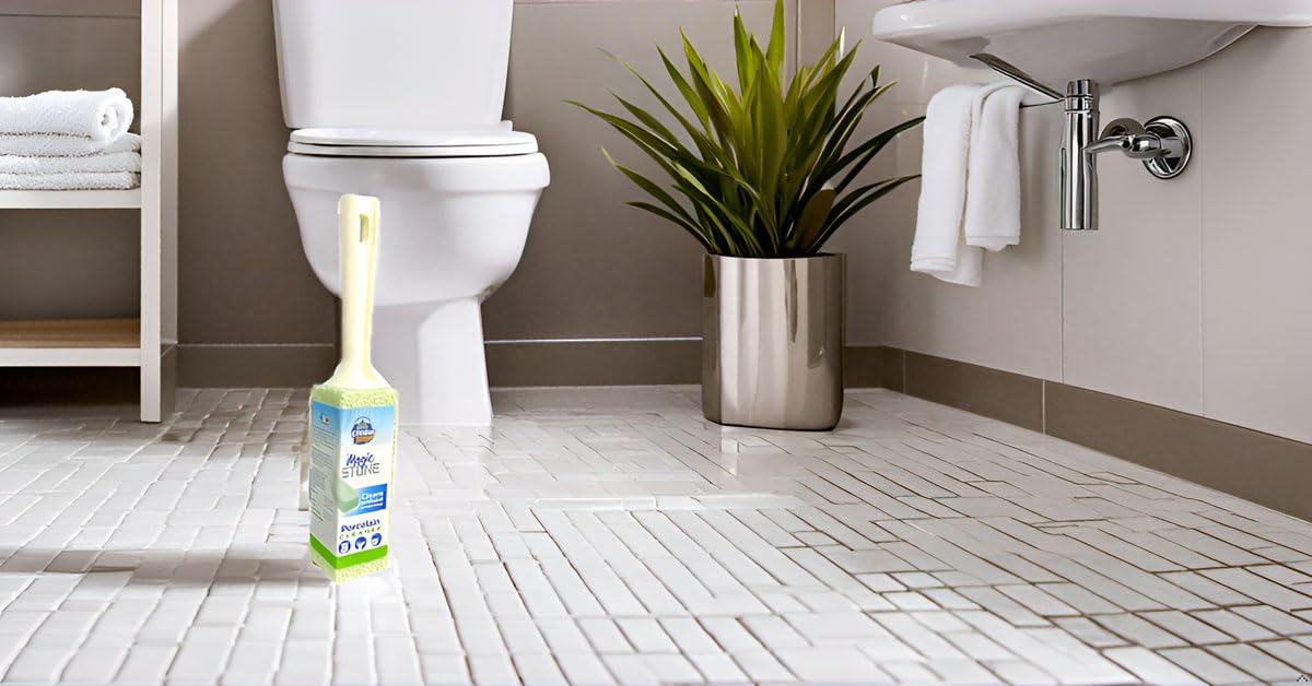Compac's Magic-Stone Porcelain Cleaning Stick - Toilet Bowl Cleaner, Advanced Green Technology, Handy Toilet Cleaner Easily Scrubs/Removes Stubborn