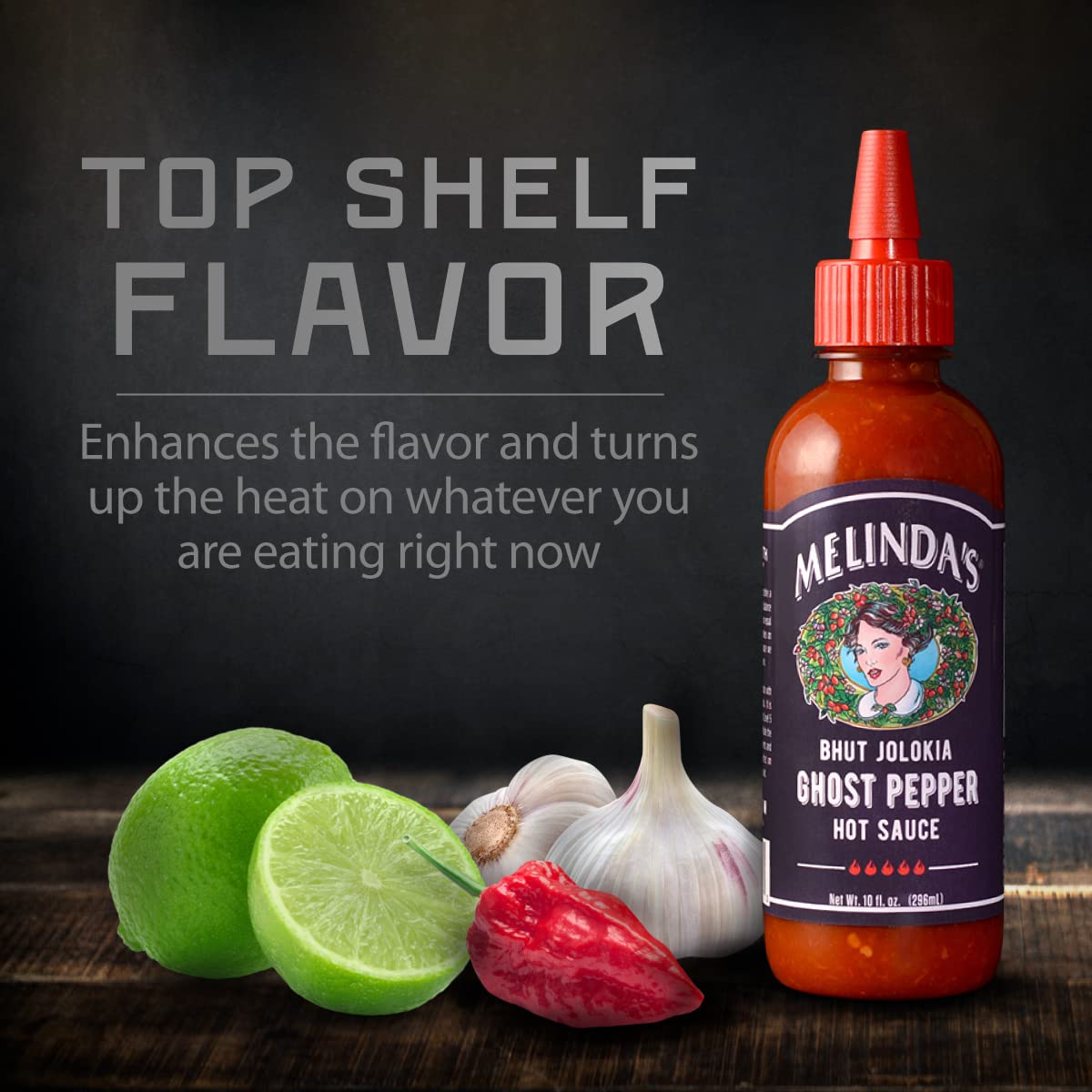 Melinda’s Ghost Pepper Hot Sauce - Gourmet Extra Spicy Hot Sauce - Made with Fresh Ingredients, Ghost Peppers (Bhut Jolokia), Habanero Pepper, Carrot
