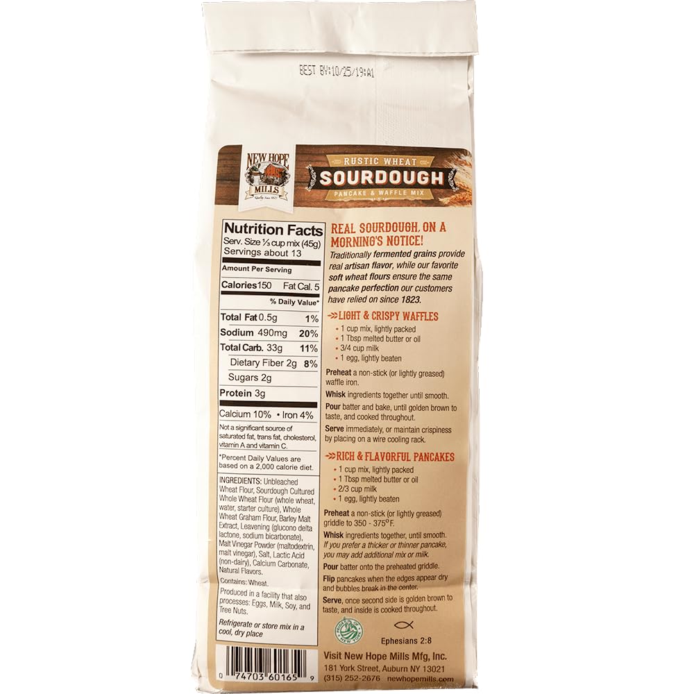 Sourdough Pancake and Waffle Mix, Non-GMO, By New Hope Mills, 21 oz