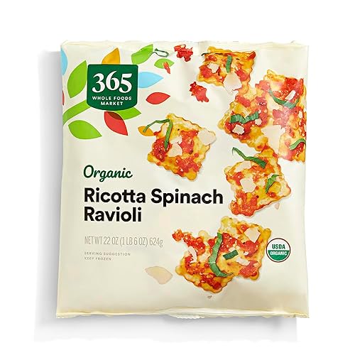 365 by Whole Foods Market, Organic Ricotta Spinach Ravioli, 22 Ounce, (Frozen)
