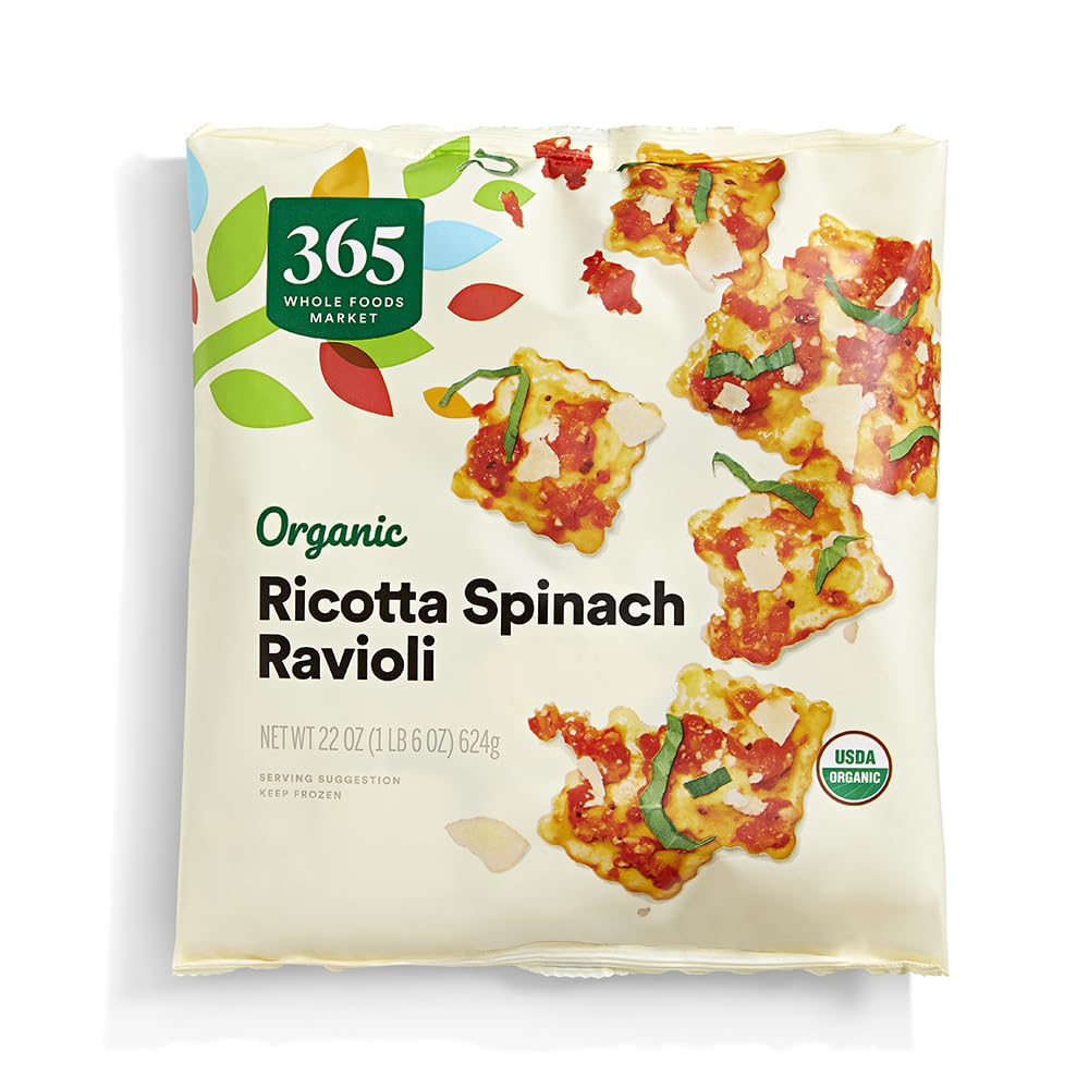 365 by Whole Foods Market, Organic Ricotta Spinach Ravioli, 22 Ounce, (Frozen)
