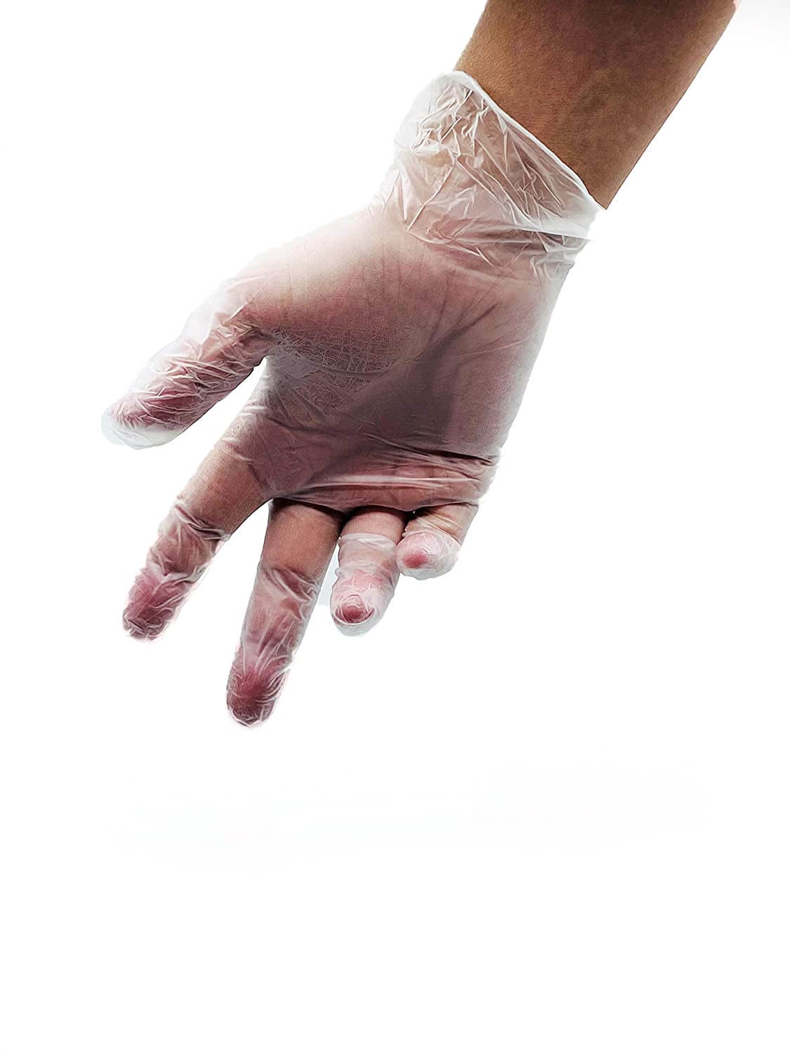 SIPA 100 PCS Disposable Vinyl Clear Gloves, Food Service Gloves, Ambidextrous Gloves, Powder-Free, Latex-Free, Dispenser Box (Extra Large)