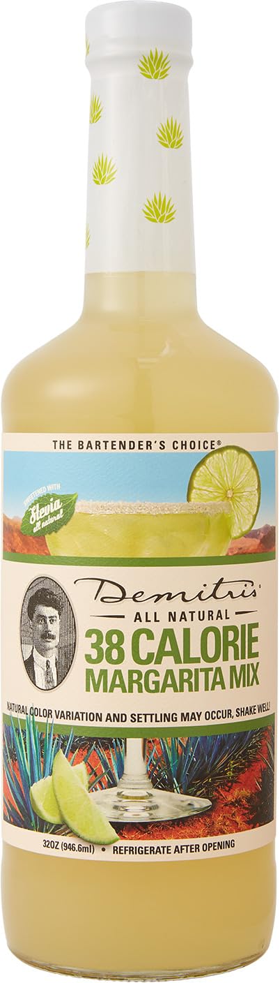 Demitri's Margarita Mix - Concentrated Drink Mixer - No Preservatives, Gluten, Or High Fructose Corn Syrup - Perfect for Home Brunch Parties