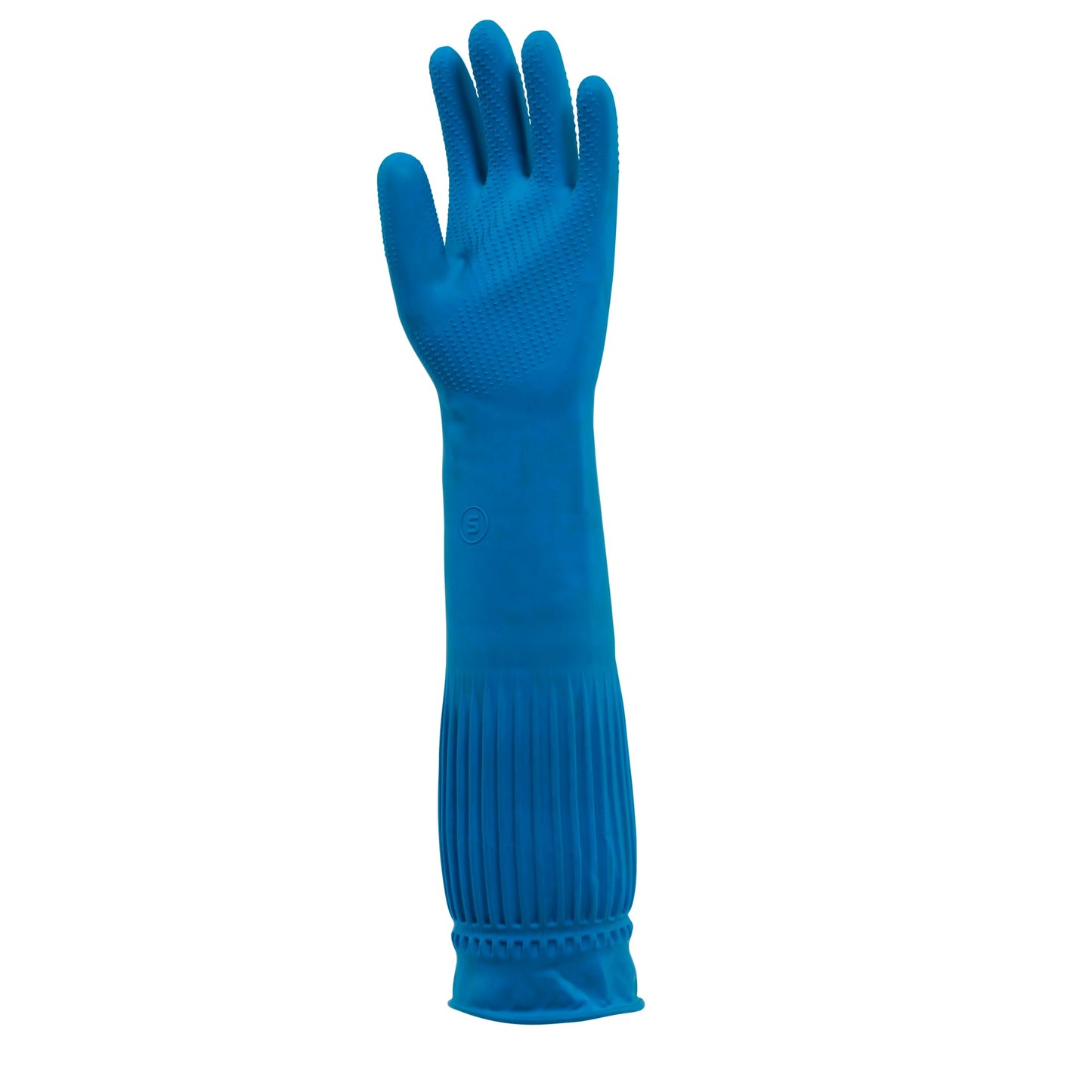 ETERNA Gloves Extra Long, Gloves for Laundry, Kitchen and Household Cleaning, Brush Effect on Fingers, Longer Lenght with Expandable Sleeve, Size M