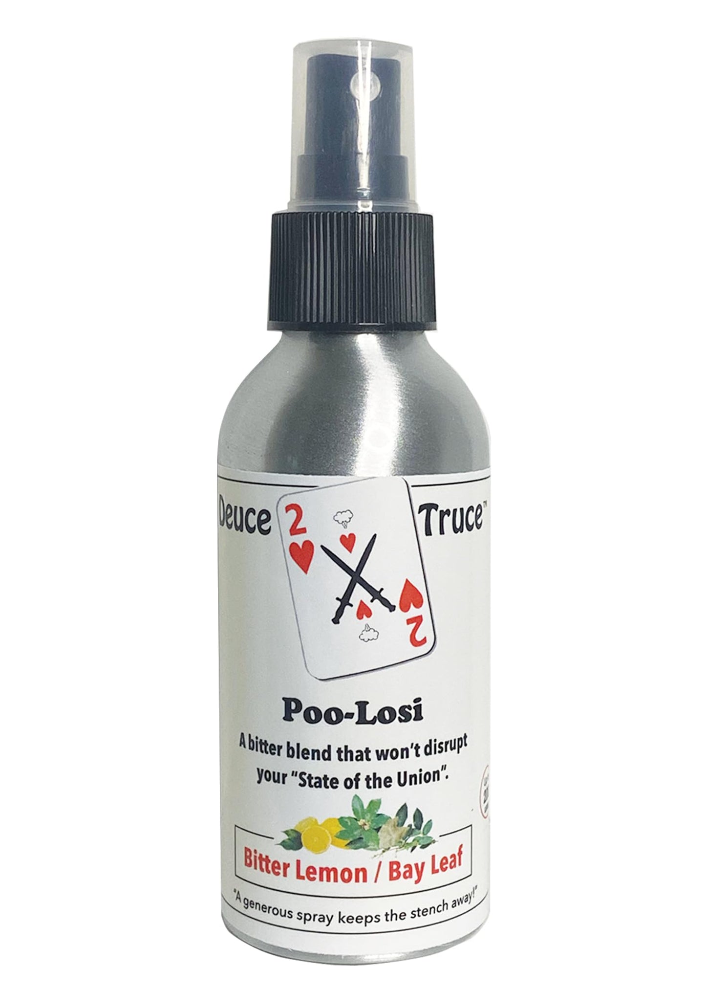 Deuce Truce - Lemon and Bay Leaf (Poo-Losi) - 4 fl oz - Before Your Go Toilet Spray - Strong, Effective, Easy to Use