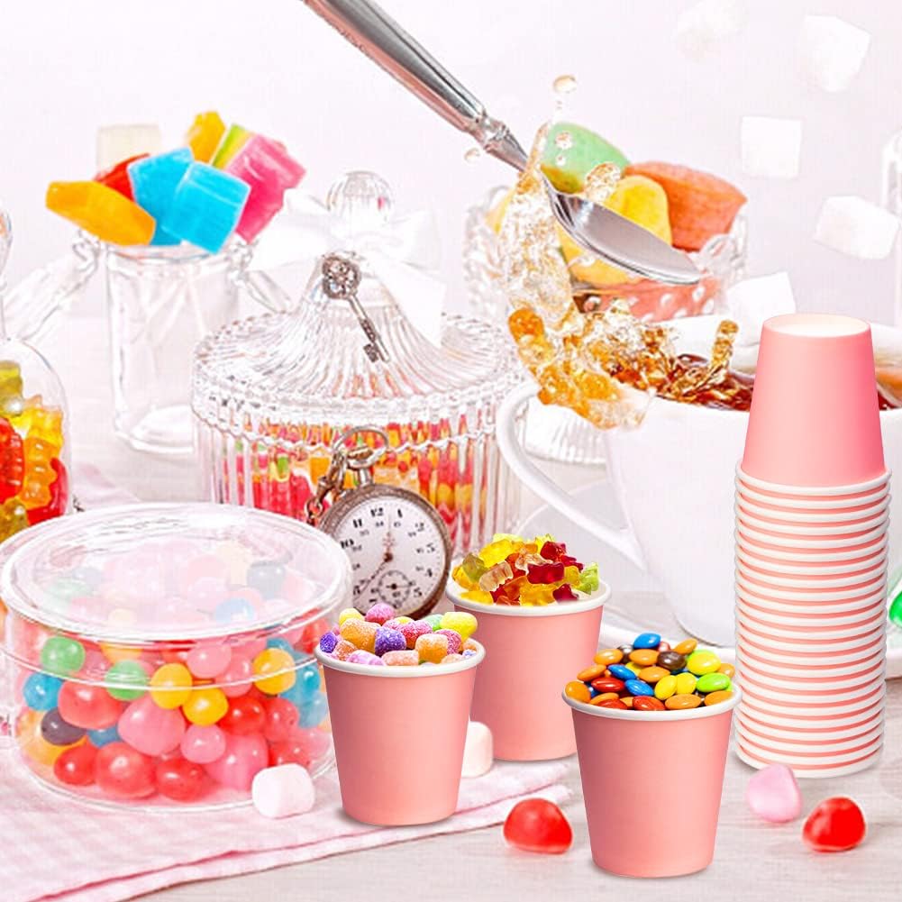 Huaiid 3 oz 100 Pack Small Paper Cups, Mouthwash Cups Bathroom Paper Cups, Espresso Mini Cups for Snack Bathroom Espresso, Perfect for Home Condos Rvs