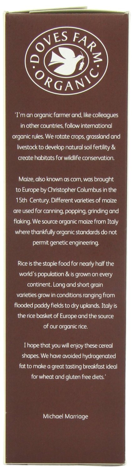 Doves Farm Organic Gluten Free Chocolate Stars (375g) - Pack of 2