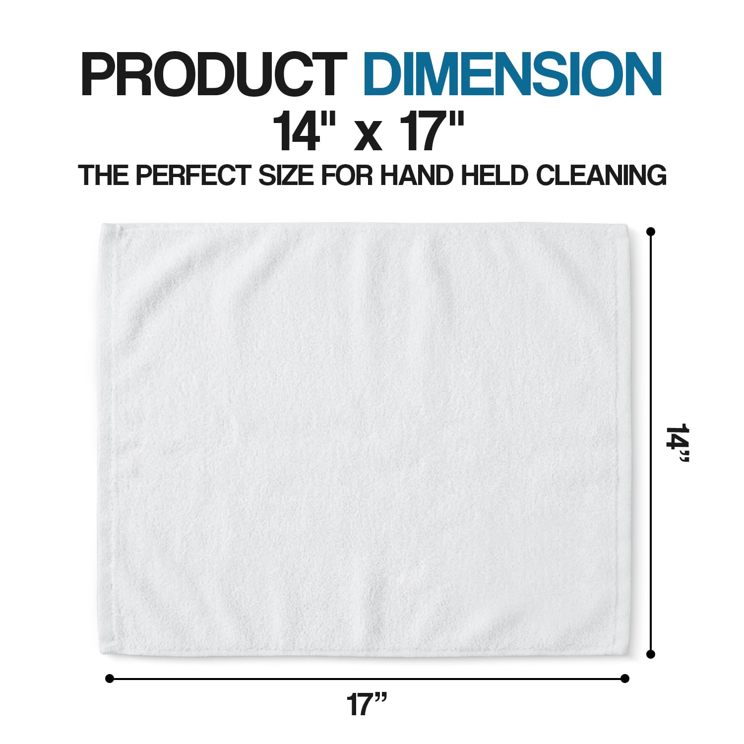 Avalon Towels Bar Towels (Pack of 60) Size 14x17 Inches - 100% Cotton, Absorbent and Reusable Cleaning Rags, Multipurpose Cleaning Towels, Terry Cloth