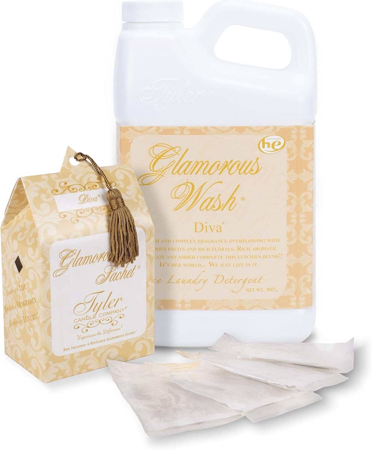 TYLER Liquid Glamorous Wash, Diva, 907g. (With Dryer Sachets)