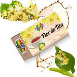 Té de Flor de Tila (Linden Flowers Tea) - 25 Bags - 100% Natural, Vegan - Premium Therbal Brand