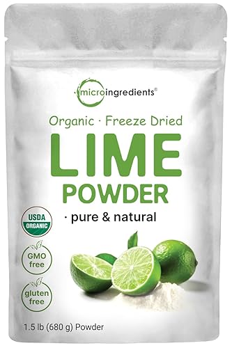 Organic Freeze-Dried Lime Powder, 1.5lbs | Raw Lime Juice Flavor, Sugar Free Drink Mix, Rich in Vitamin C | Water Flavor Enhancer, Great for Beverages