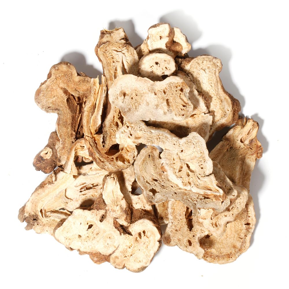 Hapsmiley Atractylodes macrocephala (White Atractylodes/Bai Zhu/??) - Sliced, Suitable for Tea and Cooking | 100g (3.5 oz) Dried Chinese Herb