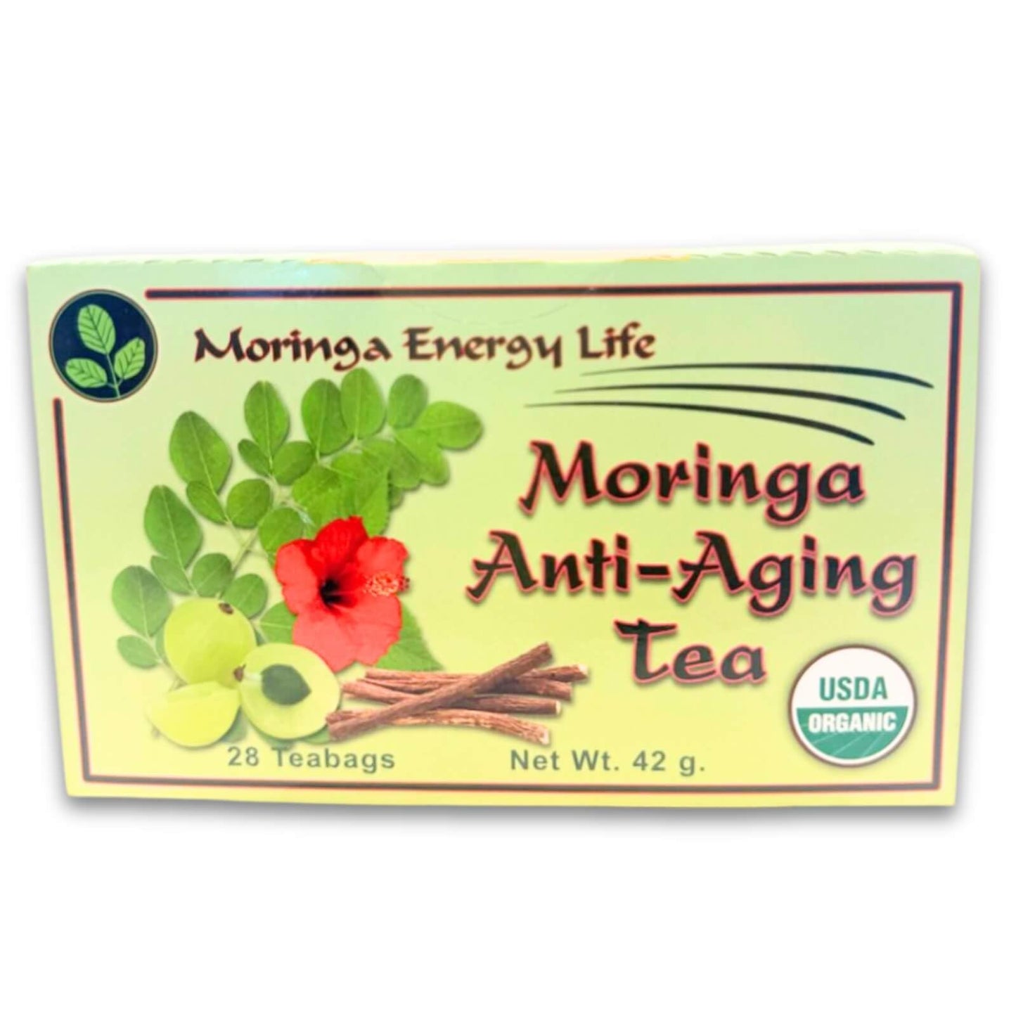 Moringa Energy Life Moringa Anti-Aging Tea Bags, Ayurveda's Herbal (Keto, Detox, Paleo, Vitamin & Minerals Booster, Vegan, Gluten-Free, Non-GMO