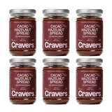 Cravers Cacao Hazelnut Spread - 80% Hazelnut - No Refined Sugar, Vegan, Palm Oil Free & Non-GMO, Creamy Chocolate Spread | 12 oz Jar | Plant Based