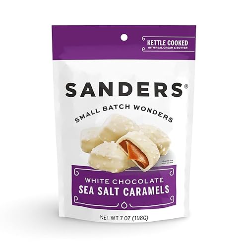Sea Salt White Chocolate Caramels 7 oz. Pouch by Sanders