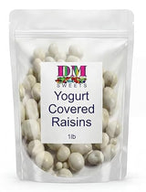 Yogurt Covered Raisins - 1 lb Bulk Bag of Fresh Gourmet Sweet Creamy Chewy Coated Dipped Raisins