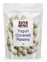 Yogurt Covered Raisins - 1 lb Bulk Bag of Fresh Gourmet Sweet Creamy Chewy Coated Dipped Raisins