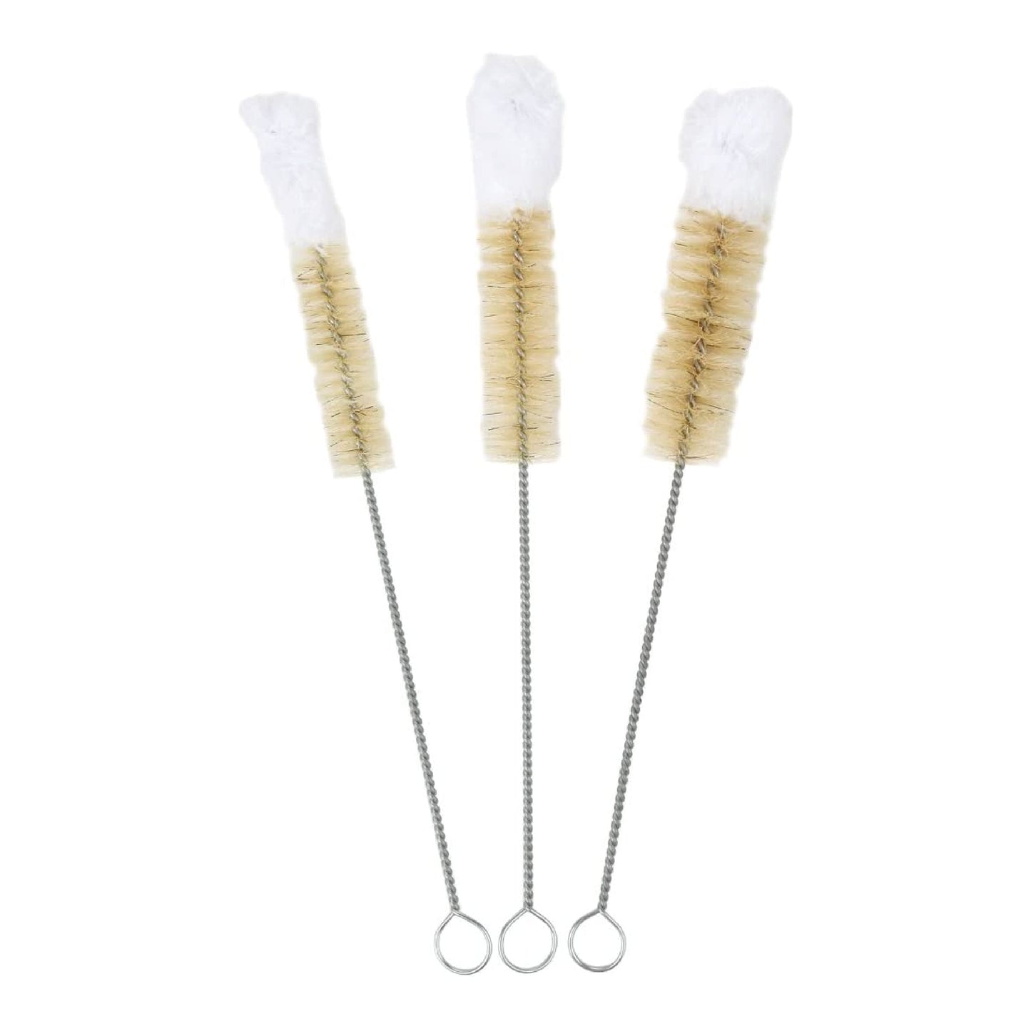 HOME-X Soft-Tip Cleaning Brush Set, Soft Scrub Brush with Long Handle, Handy Crevice-Cleaning Tool, Glassware-Cleaning Brush, Set of 3