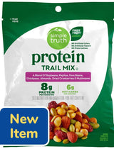 Simple Truth Protein Trail Mix, Soybeans, Pepitas, Almonds, Dried Cranberries, 8g Protein per Serving, 8 oz (2 Pack)