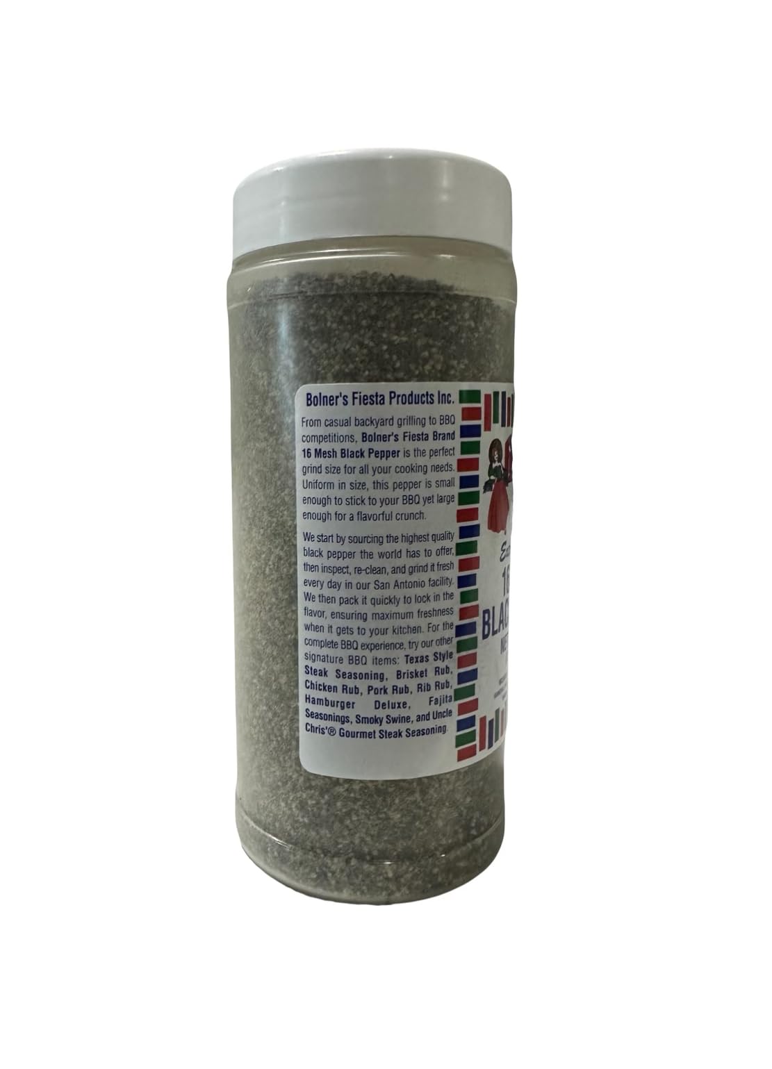 Bolner's Fiesta 16 Mesh Black Pepper 8 oz
