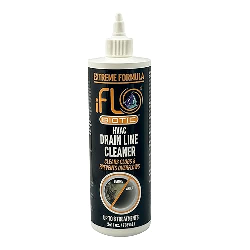 iFLO® Extreme A/C Drain Line Cleaner - Fast-Acting, Long-Lasting HVAC System Solution for Tough Clogs & Buildup - Professional Liquid Drain Cleaner