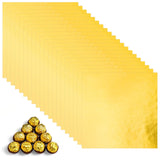 Toyosport Gold Foil Candy Wrappers for Chocolate, 100 Sheets of 7.9 x 7.9 Inches, Glossy Aluminum Foil Paper for Homemade Candies, Perfect