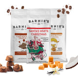 Barnie's Premium Flavor Coffee Trio with Santa's White Christmas, Creamy Buttery Caramel and Café Mocha Truffle, Medium Roasted Arabica Beans, 12 oz