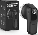 Fabric Shaver, Lint Remover Rechargeable with 3 Speeds, 6 Leaf Blades, Digital LED Display to Remove Fuzz Lint Balls for Clothes, Furniture, Sweater