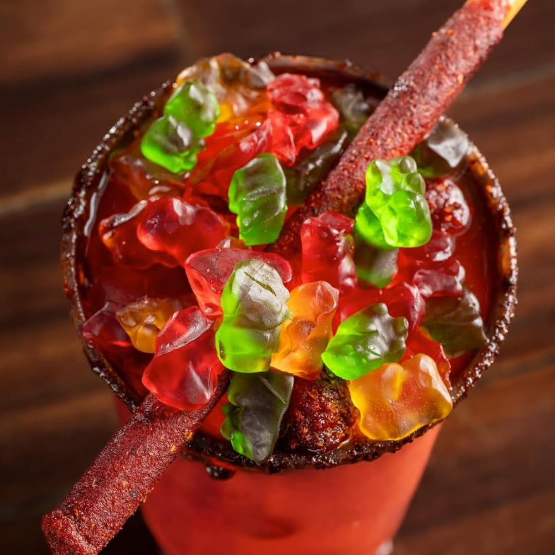 Alebrixes - Chamoy Gummies 8 Oz (226 g) | Juicy Chamoy Gummy Bears - Jugosas Gomitas Cubiertas con Chamoy | Sweet & Spicy