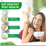 ECOSANX® 120 PCs Disposable Wooden Cutlery set 6.3" Splinter Free Compostable Utensils for party, Eco-Friendly, 100% All-Natural Bamboo Utensils set