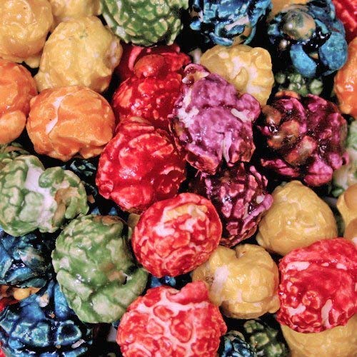 Rainbow Popcorn-Party Popcorn, Birthday popcorns - Candy Popcorn | 6 Pack | HR Poppin Snacks - Made in USA - Nebraska popcorns