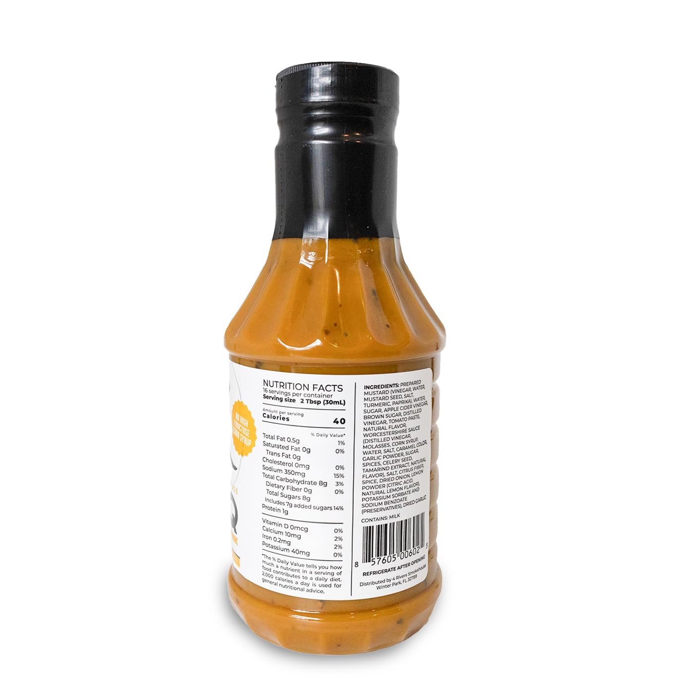 4 Rivers - Smokehouse Mustard BBQ Sauce - Carolina BBQ Sauce for Roasting, Slow-Cooking or Grilling - Premium House-Made Blend - Multi-Regional Recipe