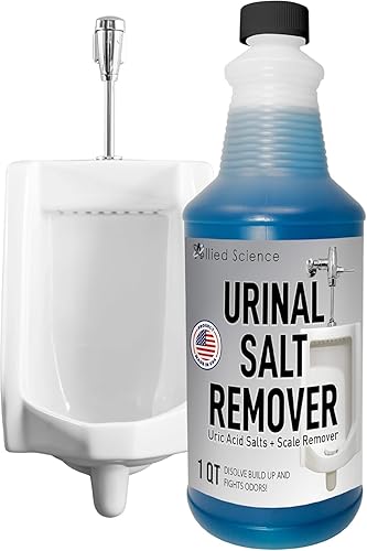 Allied Science Urinal Salt, Calcium and Mineral Scale Remover - Eliminates Urine Odor, Destroys Uric Acid Salt, Deposit Buildup