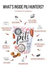 Pili Hunters - Wild Sprouted Pili Nuts, Himalayan Salt (1 lb Bag) Keto/Paleo/Vegan Snacks, Low Carb Energy, Gluten Free, No Sugar Added, Superfood