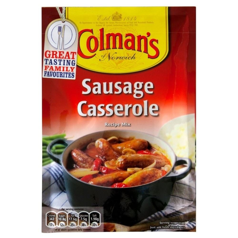 Colman's Sausage Casserole Sauce Mix (39g) - Pack of 2