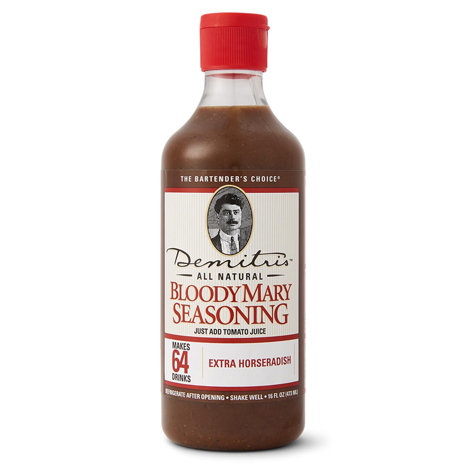 Demitri's Extra Horseradish Bloody Mary Seasoning Mix - Bloody Mary Mix - Concentrated Drink Mixer - Bold Rich Flavor - Ideal for Home Brunch Parties