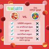 YumEarth Organic Fruit Drops - Variety Flavored Natural Hard Candy, Fruit Candy for Kids - Allergy Friendly, Non GMO, Gluten Free, Vegan (Bulk Pack)