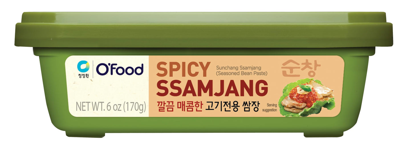 Chung Jung One O'Food Spicy Ssamjang, Korean Spicy Seasoned Soybean Paste Sauce, Perfect for Rice, Noodles, Fresh Vegetables and Meat, Hot & Flavorful