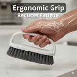 Scrub Brush, Soft-Medium Bristle Scrub Brush with Handle - All-Purpose Cleaning Brushes for Kitchen, Bathroom, Shower, Tile, Grout, Sink & Floor