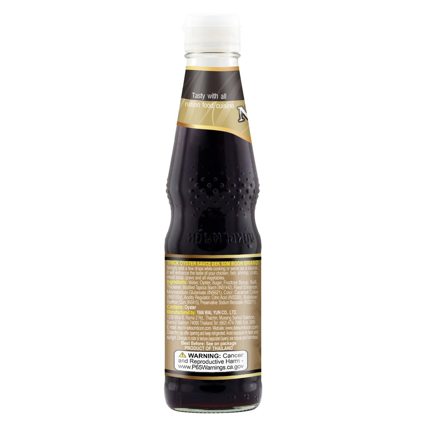 DEK SOM BOON Thick Oyster Sauce 12.35 oz (350g), Authentic Thai Oyster Sauce for Stir-Fry, Marinades & Asian Cooking, Product of Thailand