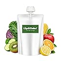 Liquid Salad High Fiber Veggie Pouches, Superfood Smoothie with Prebiotic & 16 Fruits & Vegetables, Convenient Ready-to-Eat Juice for Gut Health