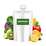 Liquid Salad High Fiber Veggie Pouches, Superfood Smoothie with Prebiotic & 16 Fruits & Vegetables, Convenient Ready-to-Eat Juice for Gut Health