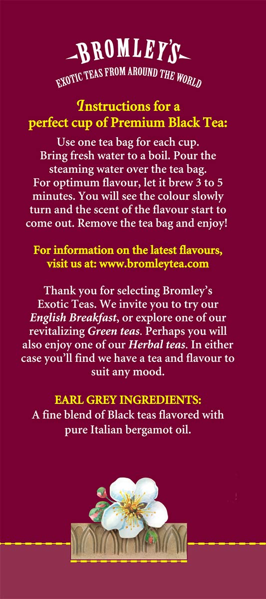 Bromley's Earl Grey Black Tea, 24 Count