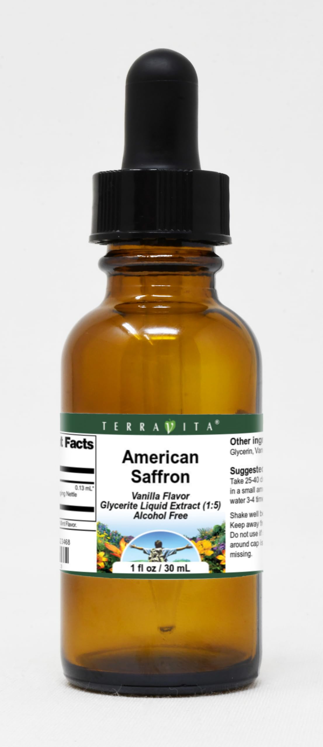 American Saffron Glycerite Liquid Extract (1:5) - Vanilla Flavored (1 oz, ZIN: 523468)